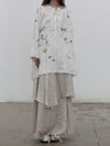 Mutedance 25 Autumn/Winter Double-layer Large Pocket Skirt Plant-dyed Highly Handmade MD-MD25FW62-beige (MD25FW61)